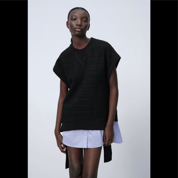 NWT Zara Size Small Combination Hi-Lo Mini Dress - Picture 2 of 11